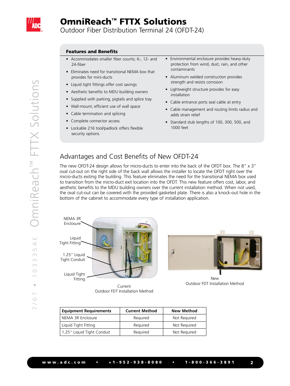 Om n ir ea ch, Omnireach, Fttx solutions | ADC OmniReach OFDT-24 User Manual | Page 2 / 4