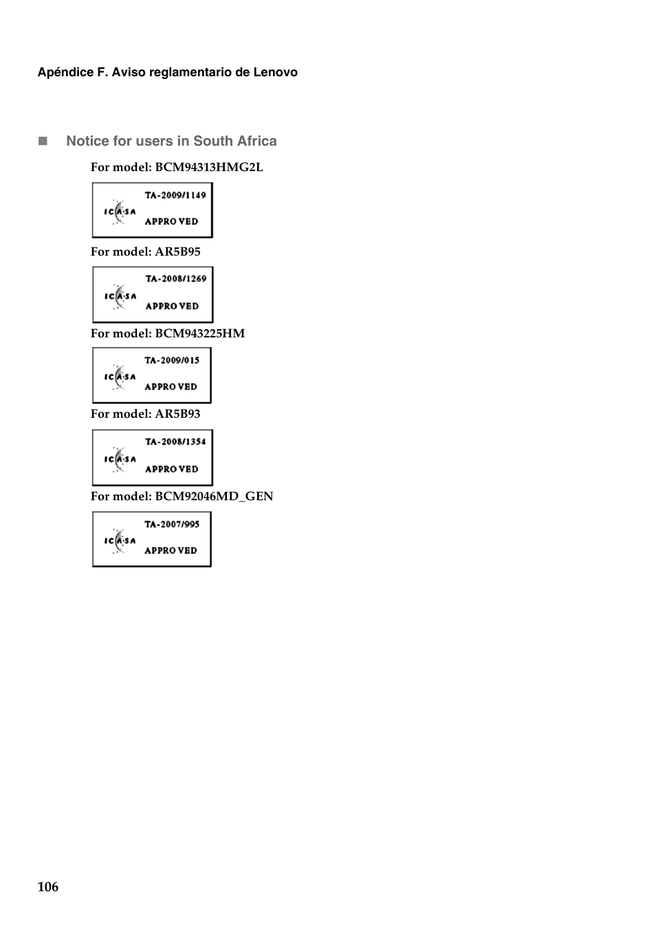 Lenovo G555 Notebook User Manual | Page 114 / 120