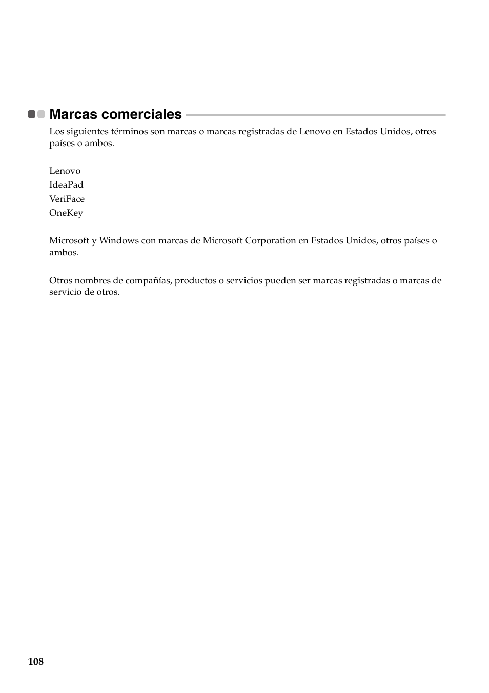 Marcas comerciales | Lenovo G555 Notebook User Manual | Page 116 / 120