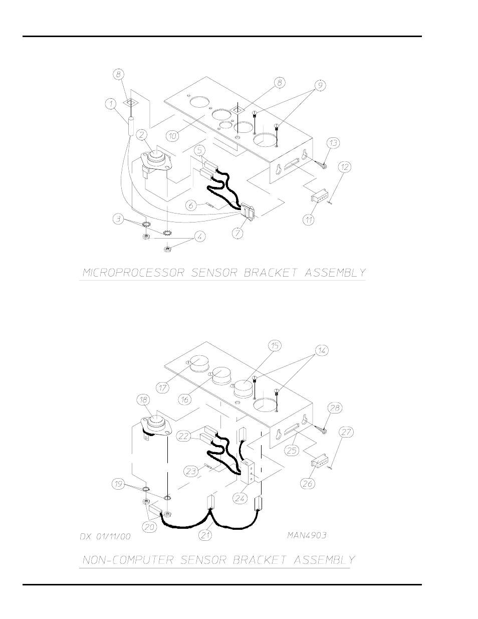 Sensor bracket assemblies | ADC AD-30V User Manual | Page 26 / 58