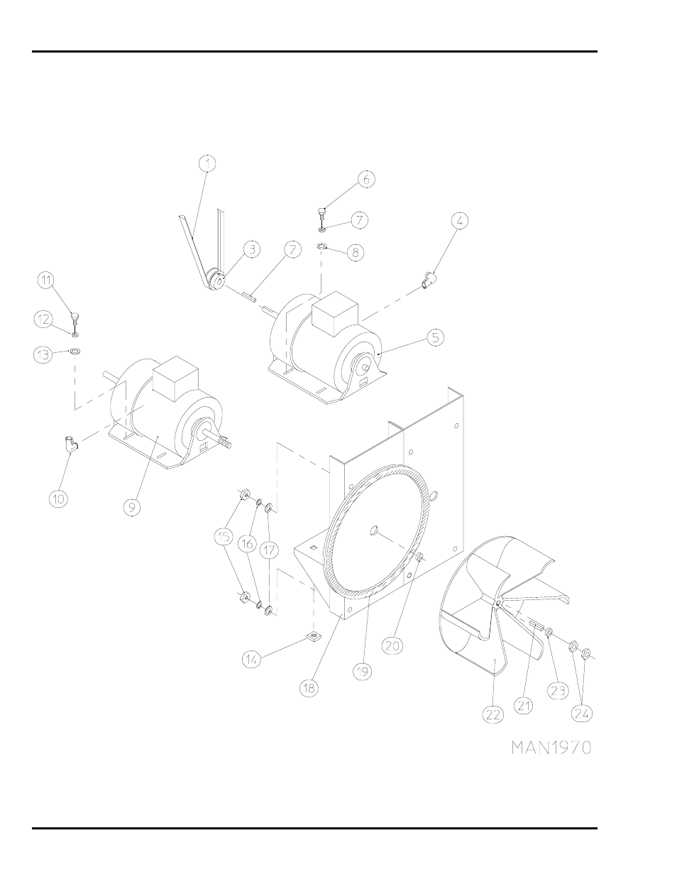 Reversing t.e.f.c. motor mount assembly | ADC AD-30V User Manual | Page 42 / 58