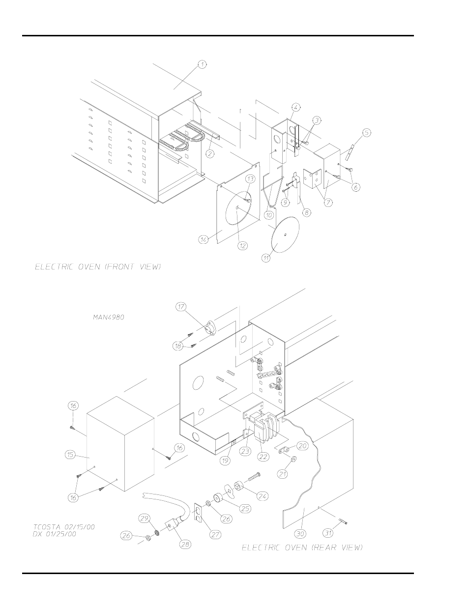 Electric oven assembly | ADC AD-30V User Manual | Page 44 / 58