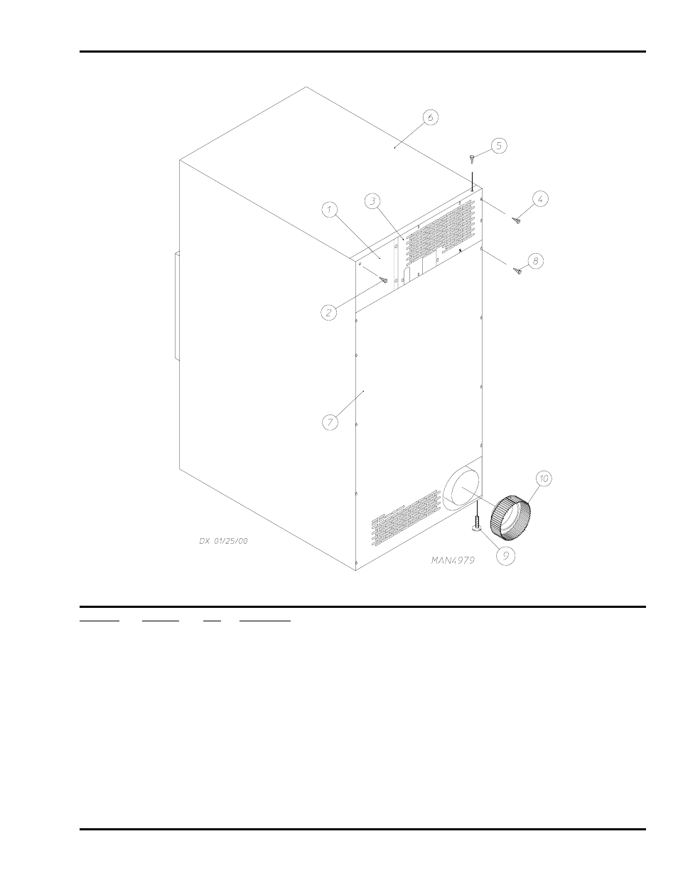 Outer top / back guard assemblies | ADC AD-30V User Manual | Page 53 / 58