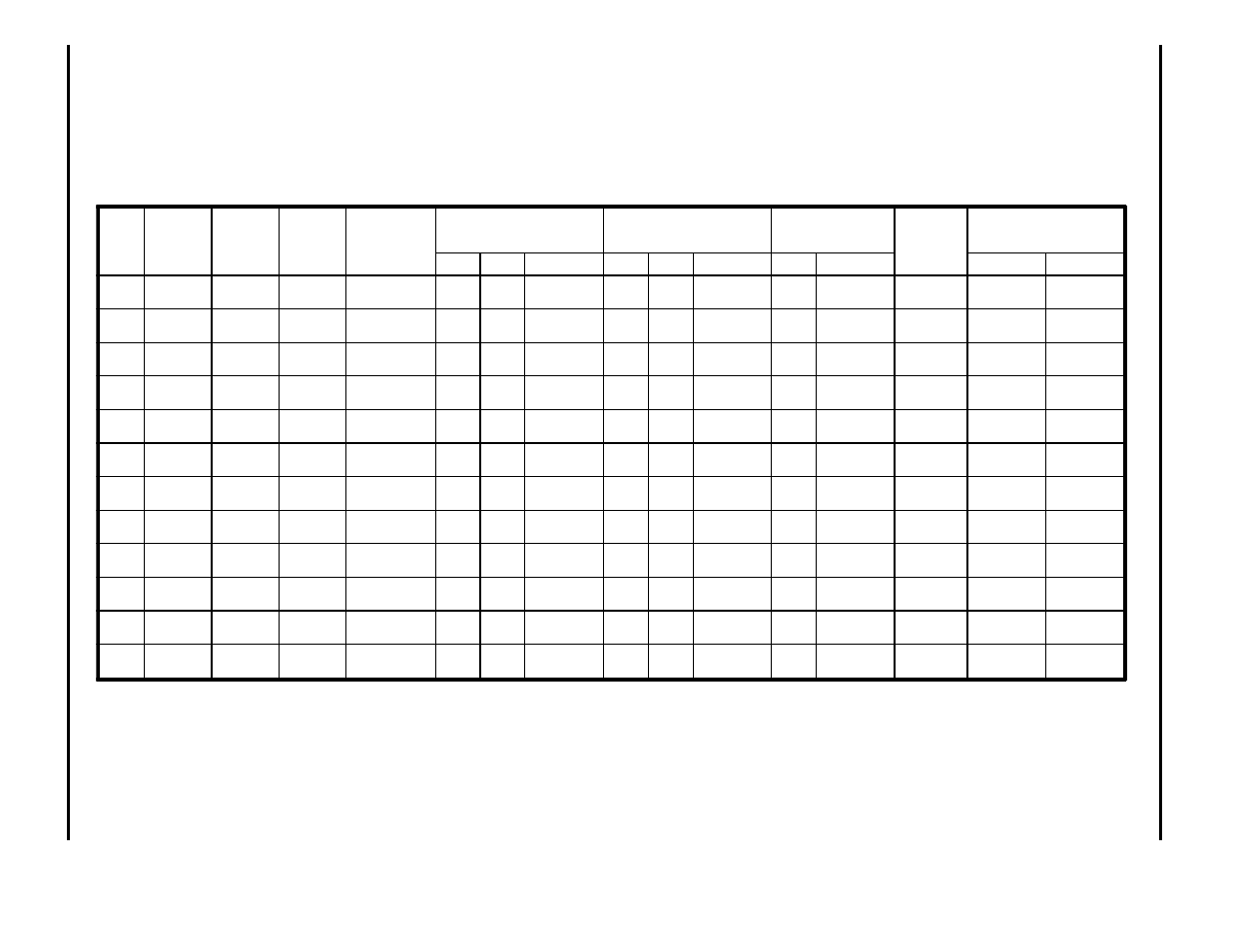 Electrical oven component application chart | ADC AD-30V User Manual | Page 56 / 58