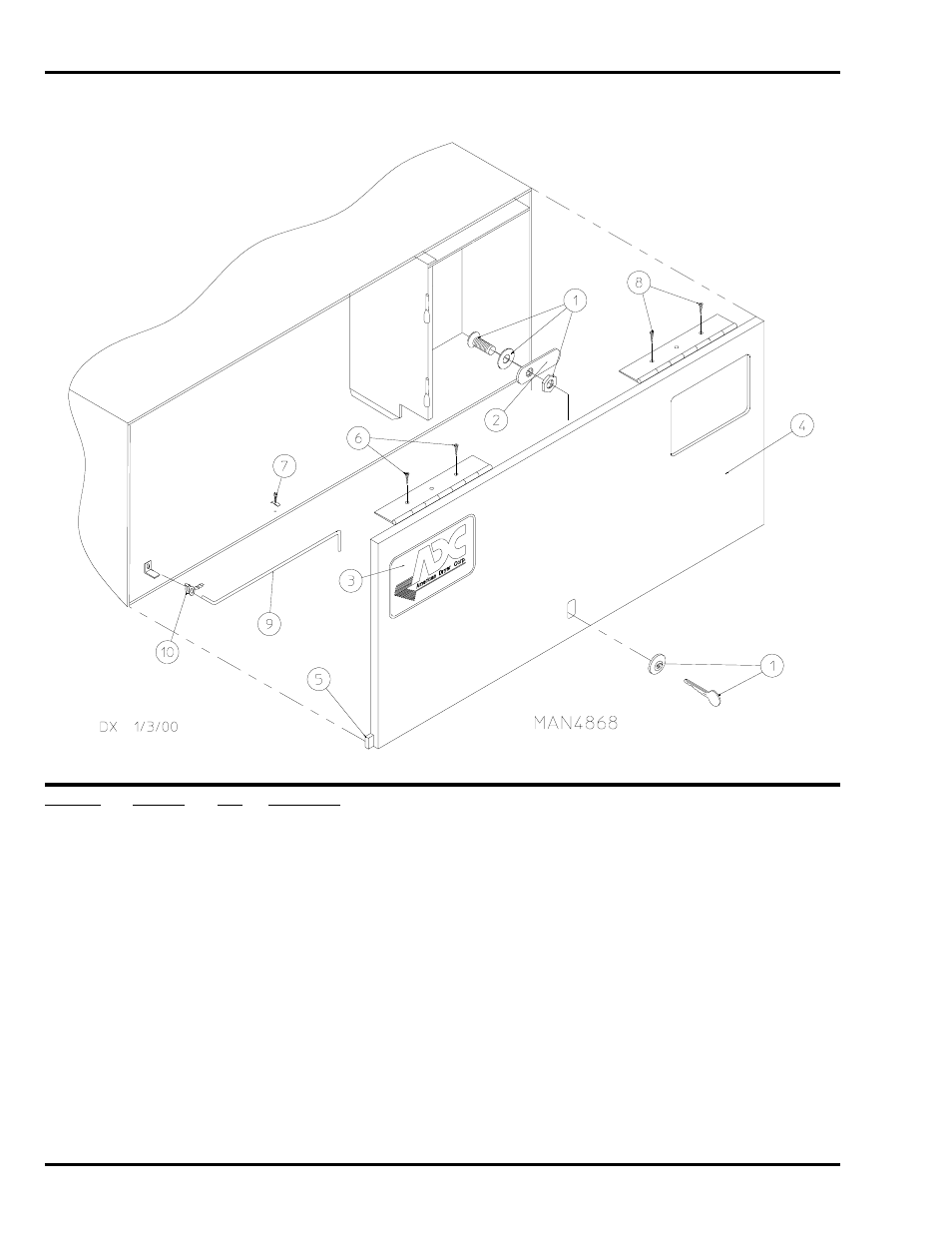 Control door assembly | ADC AD-30V User Manual | Page 6 / 58