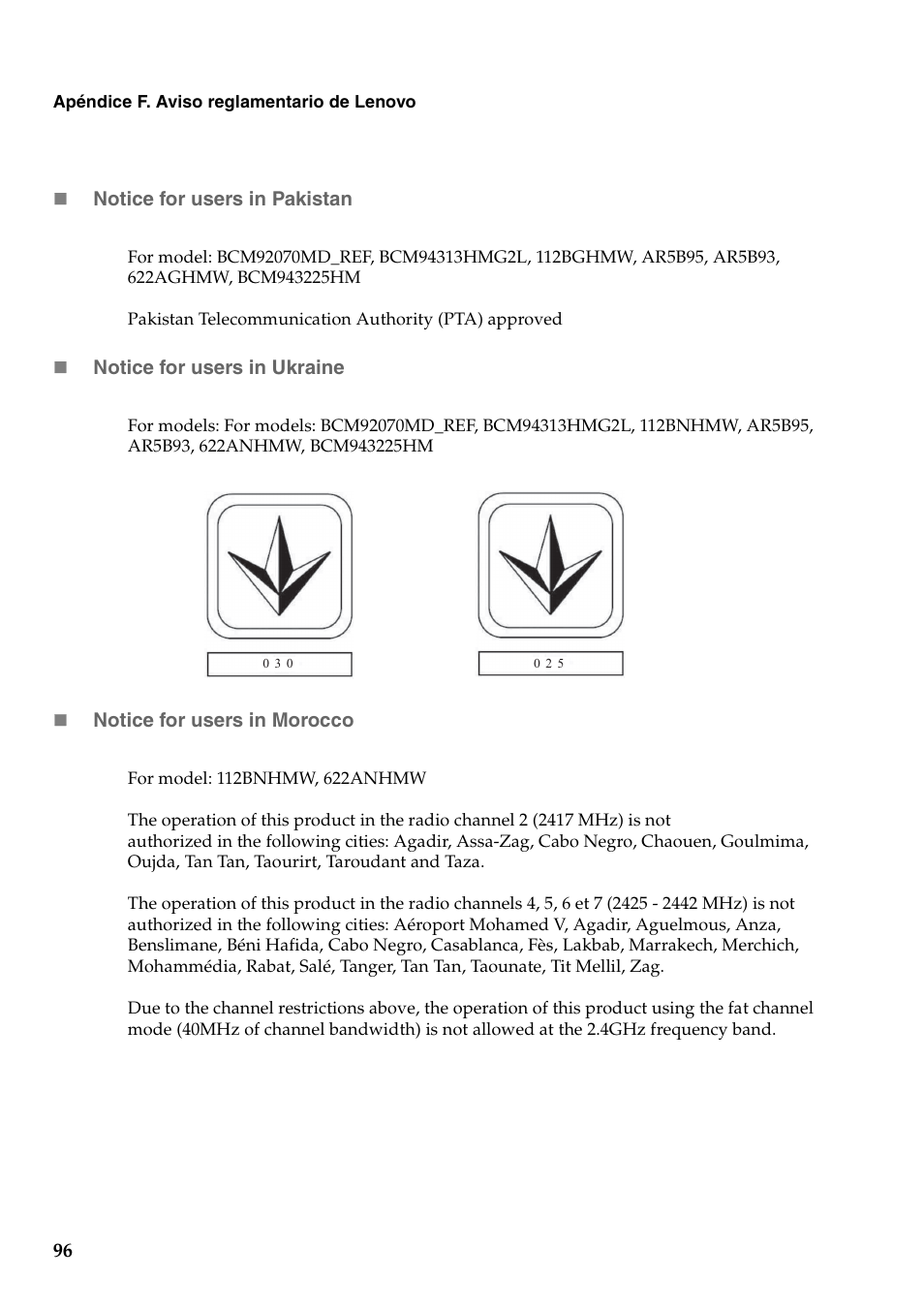 Lenovo G460 Notebook User Manual | Page 104 / 136