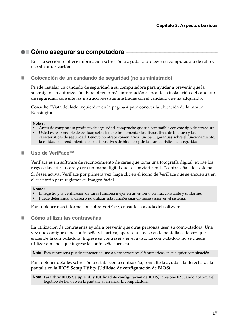 Cómo asegurar su computadora | Lenovo G460 Notebook User Manual | Page 25 / 136