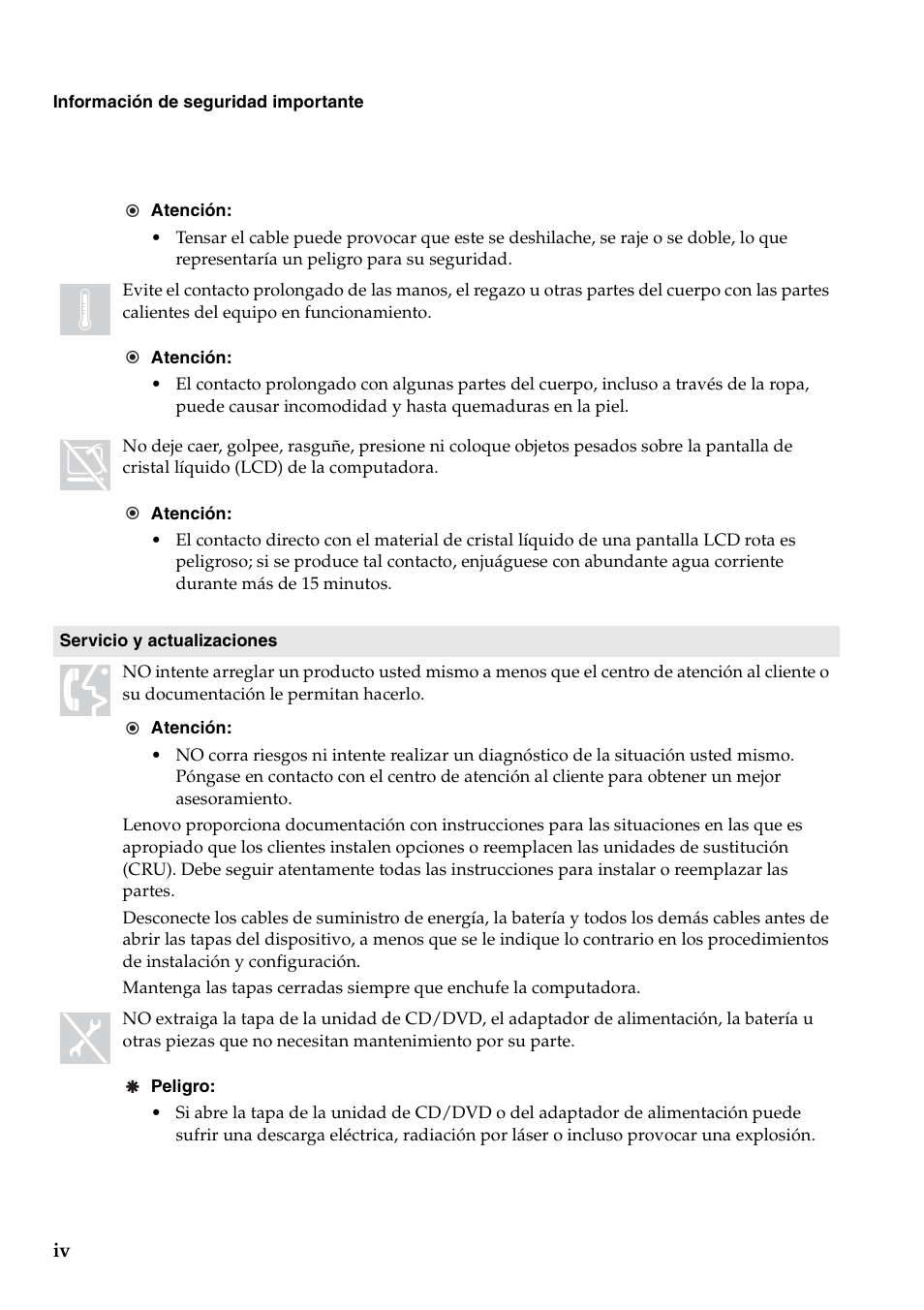 Lenovo G460 Notebook User Manual | Page 8 / 136