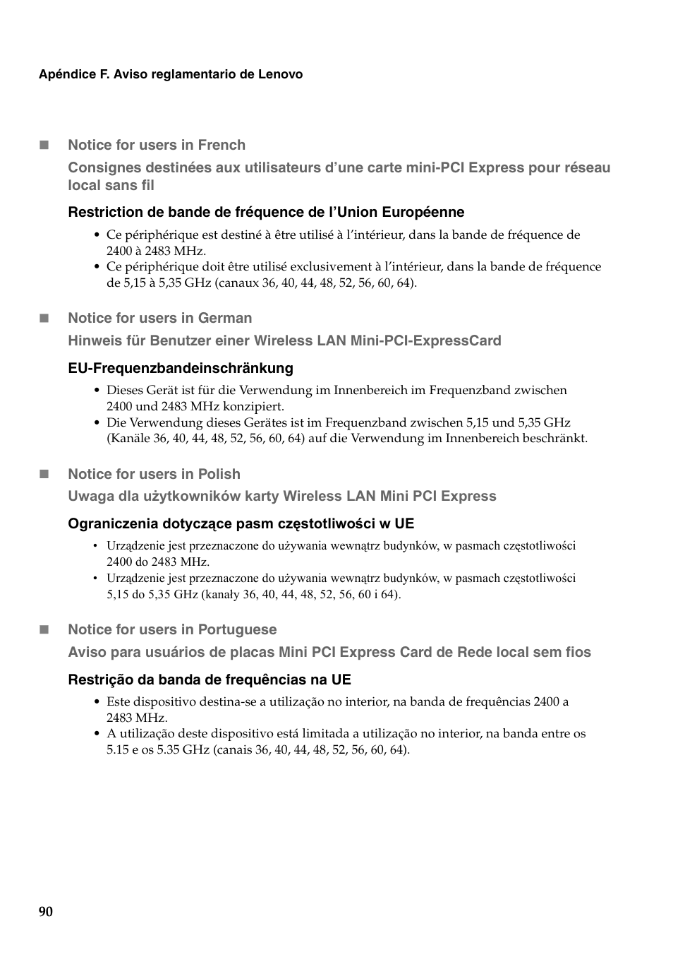 Lenovo G460 Notebook User Manual | Page 98 / 136