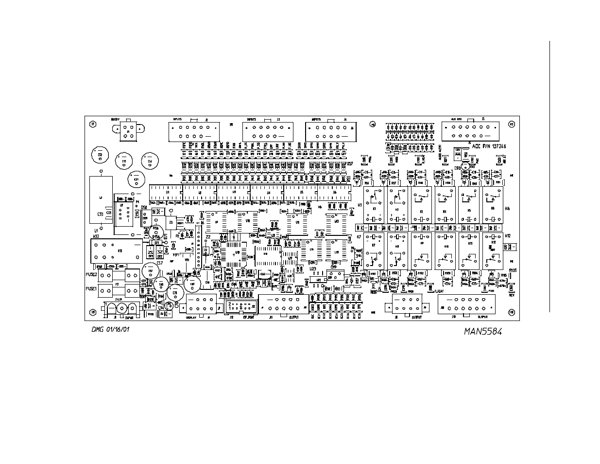 B. i/o board input and output l.e.d. indicators | ADC AD-200 User Manual | Page 94 / 106