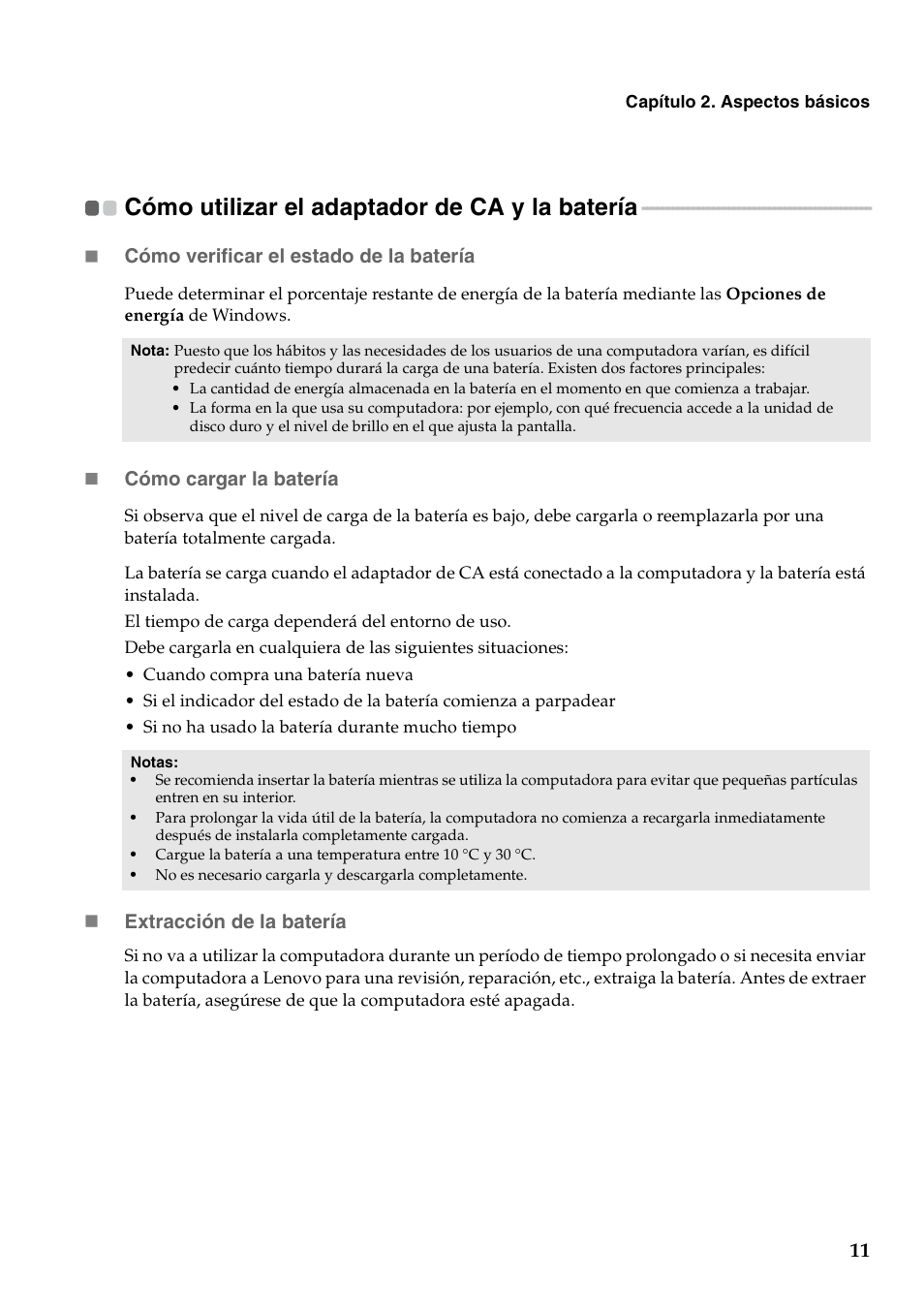 Cómo utilizar el adaptador de ca y la batería | Lenovo G450 Notebook User Manual | Page 19 / 112