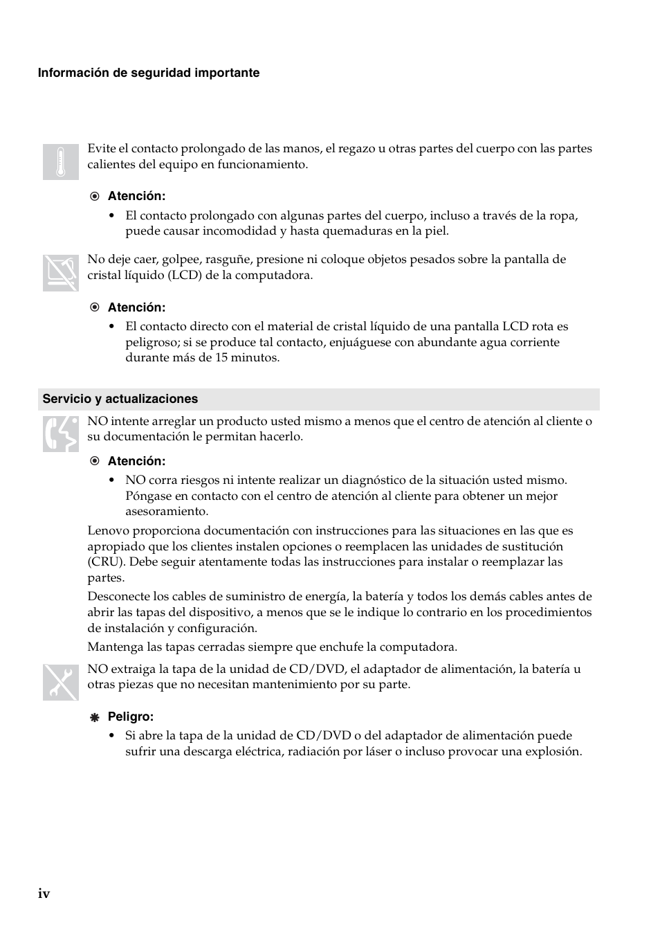 Lenovo G450 Notebook User Manual | Page 8 / 112