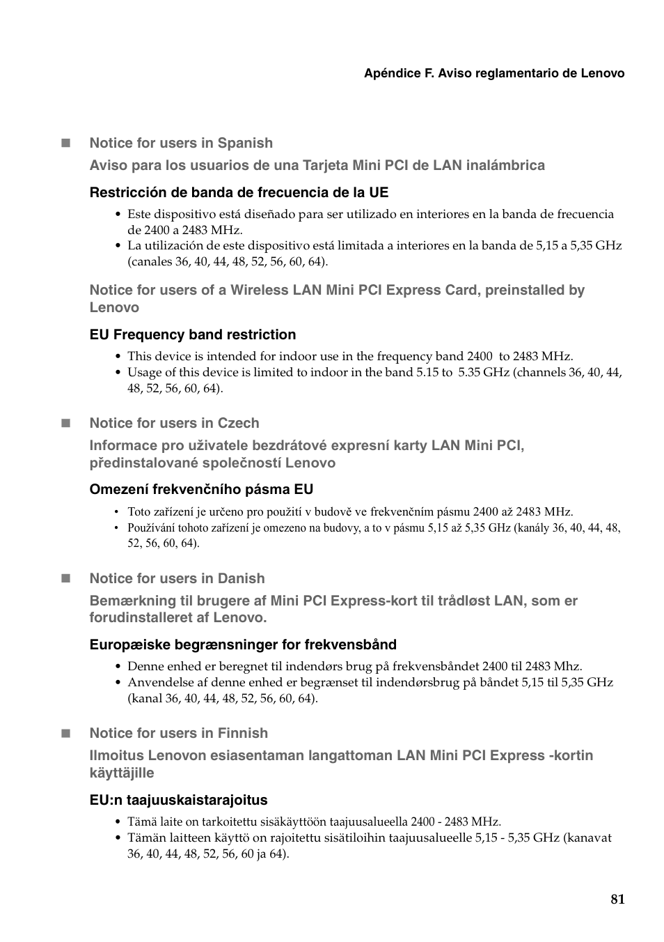 Lenovo G450 Notebook User Manual | Page 89 / 112