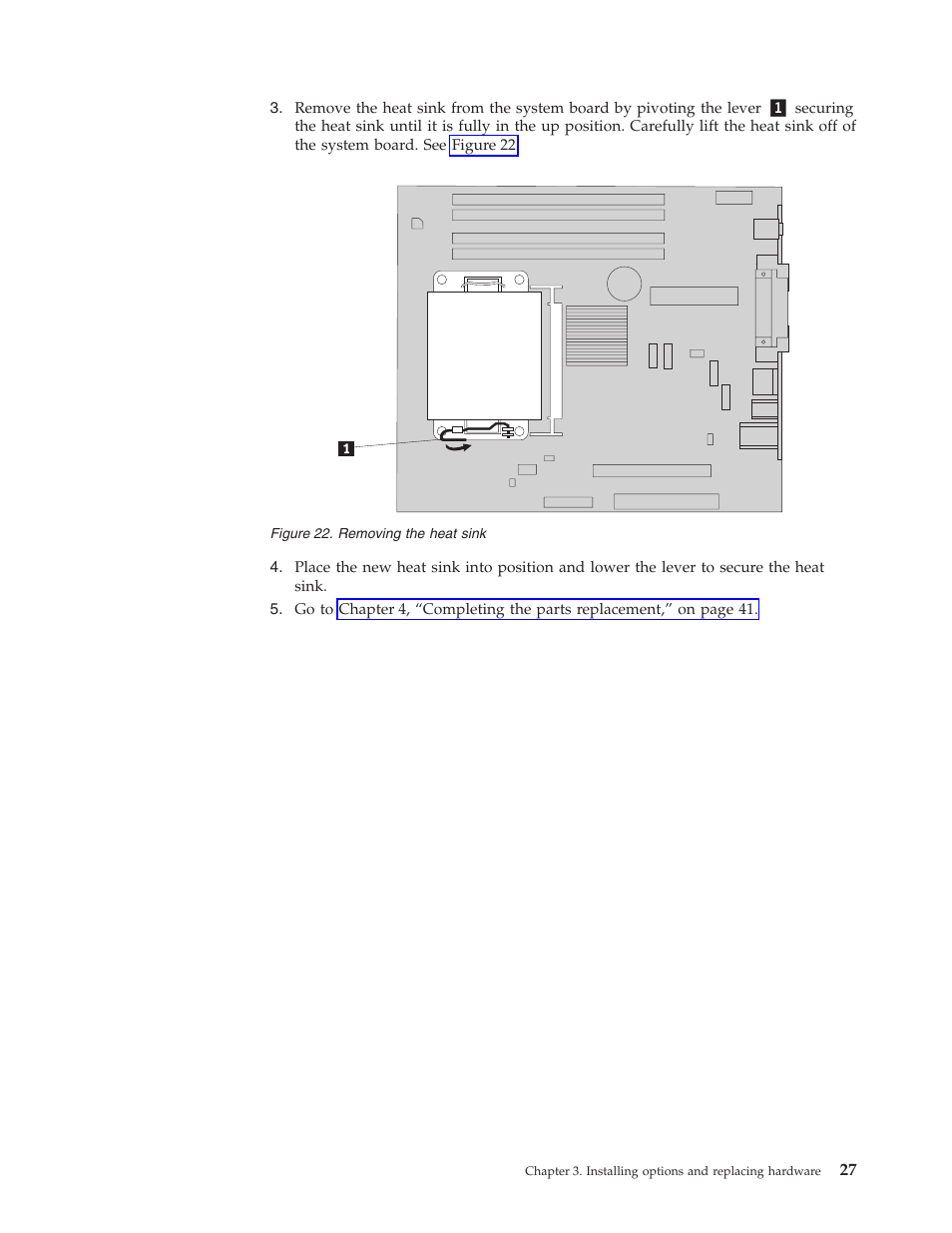 Removing, Heat, Sink | Lenovo ThinkCentre M57p User Manual | Page 35 / 60