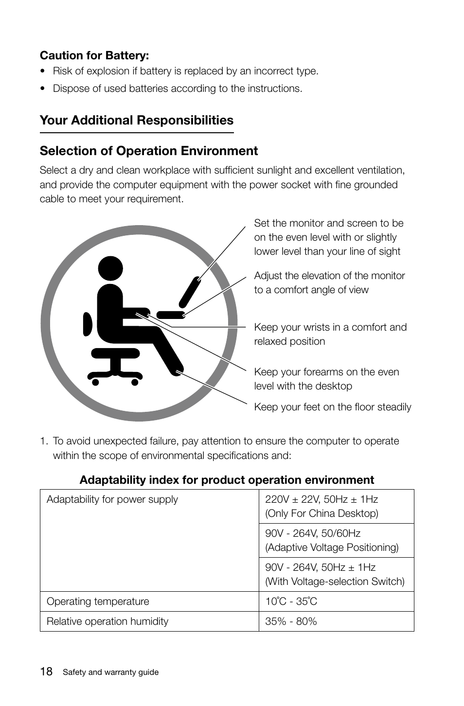 Selection of operation environment | Lenovo Horizon 27 Table PC IdeaCentre User Manual | Page 23 / 51
