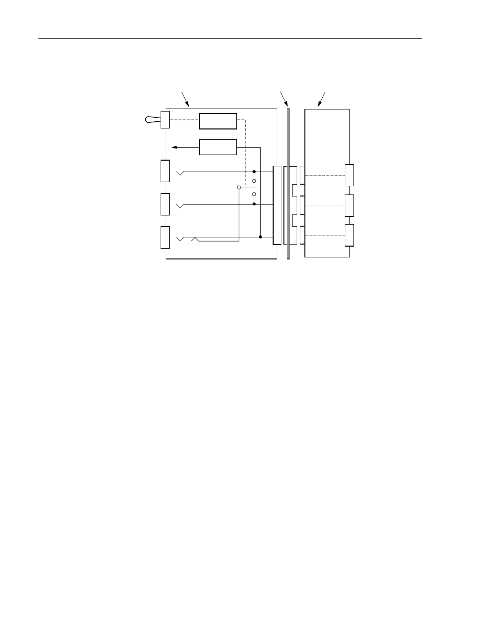 Switch module interlocks -6, Monitor, patch, and access modules -6, Switch module interlocks | Monitor, patch, and access modules, 2 switch module interlocks, 3 monitor, patch, and access modules, Figure 4-6. a/b switching block diagram | ADC RS-232/V24 User Manual | Page 55 / 103