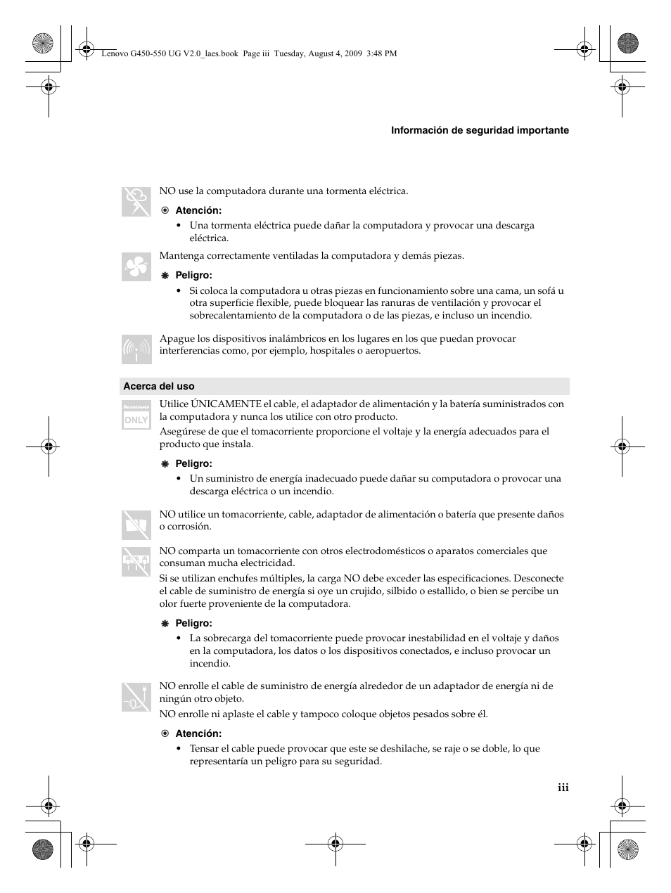 Lenovo G450 Notebook User Manual | Page 7 / 110