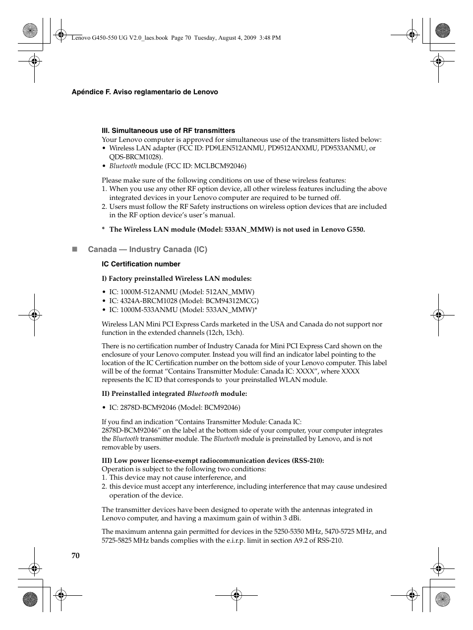 Lenovo G450 Notebook User Manual | Page 78 / 110