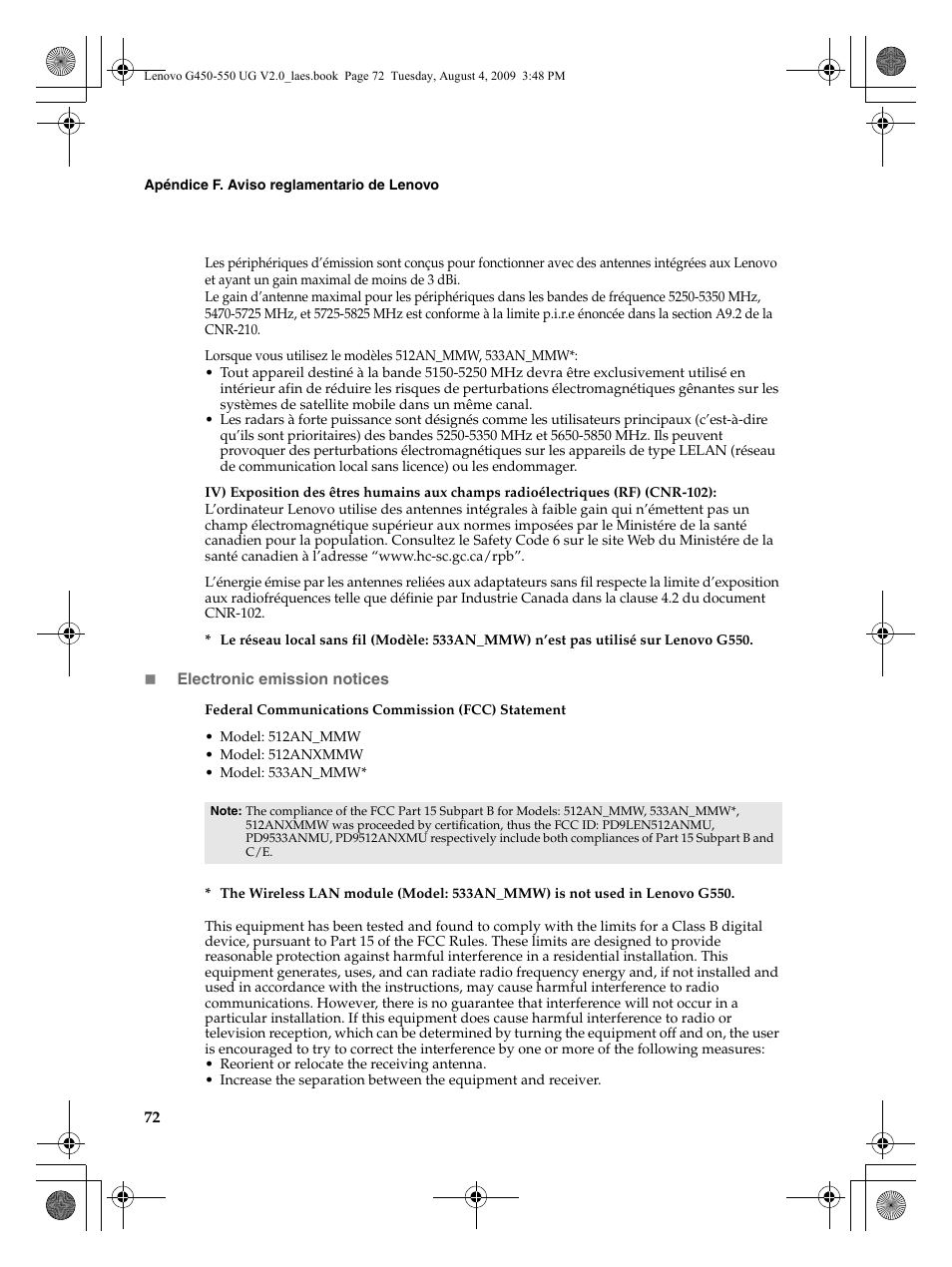 Lenovo G450 Notebook User Manual | Page 80 / 110