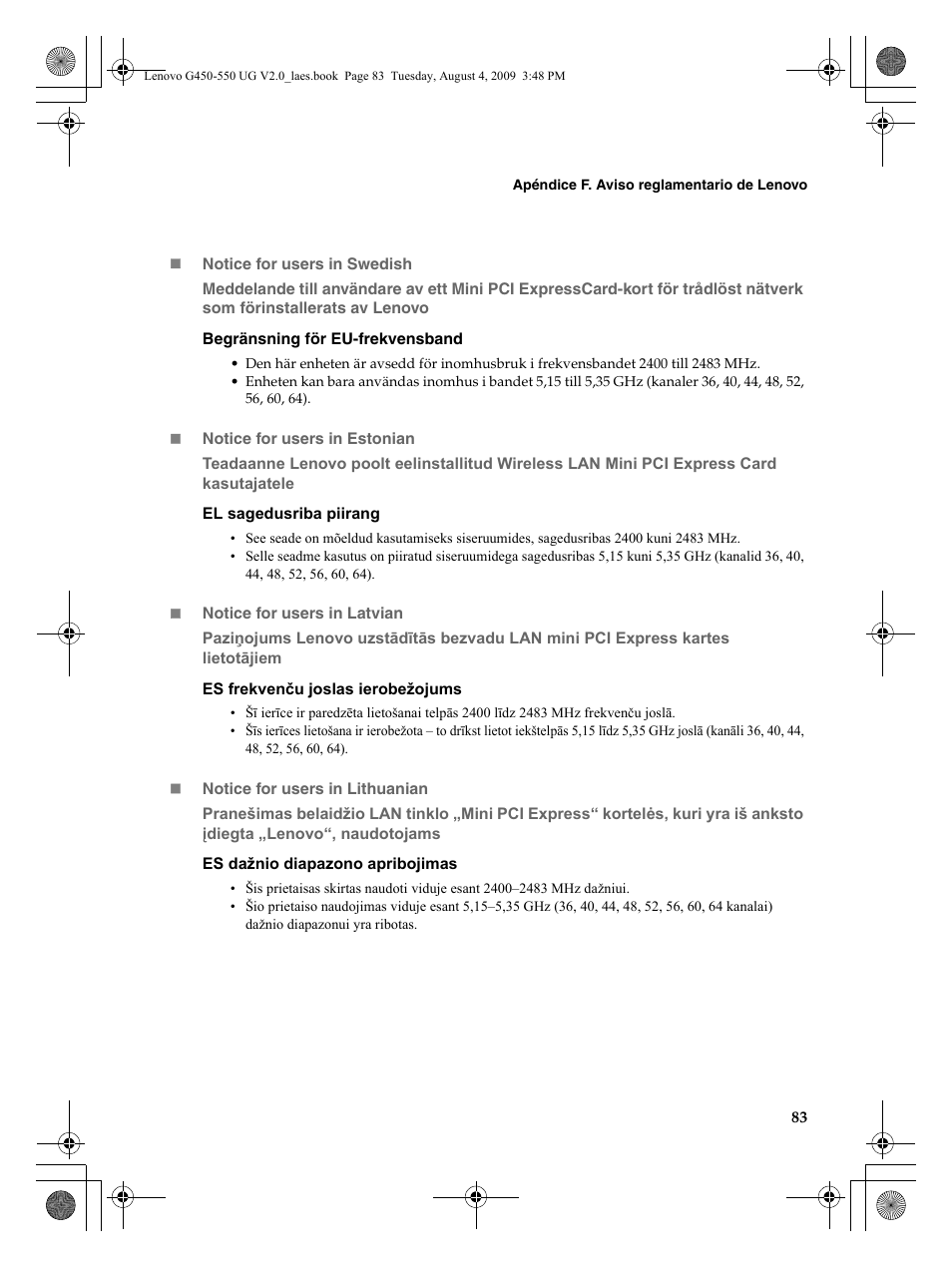 Lenovo G450 Notebook User Manual | Page 91 / 110