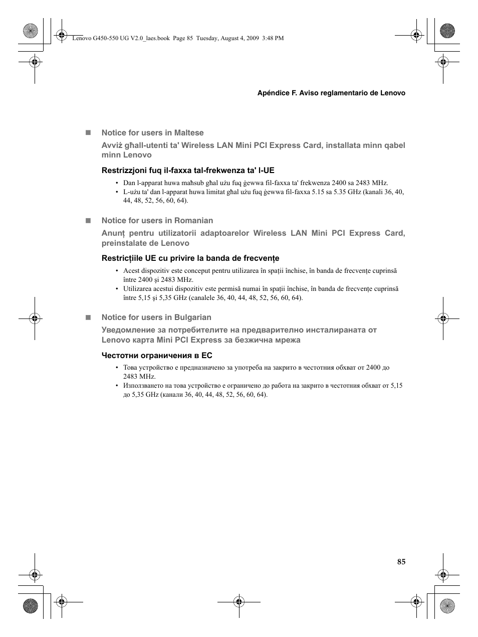 Lenovo G450 Notebook User Manual | Page 93 / 110