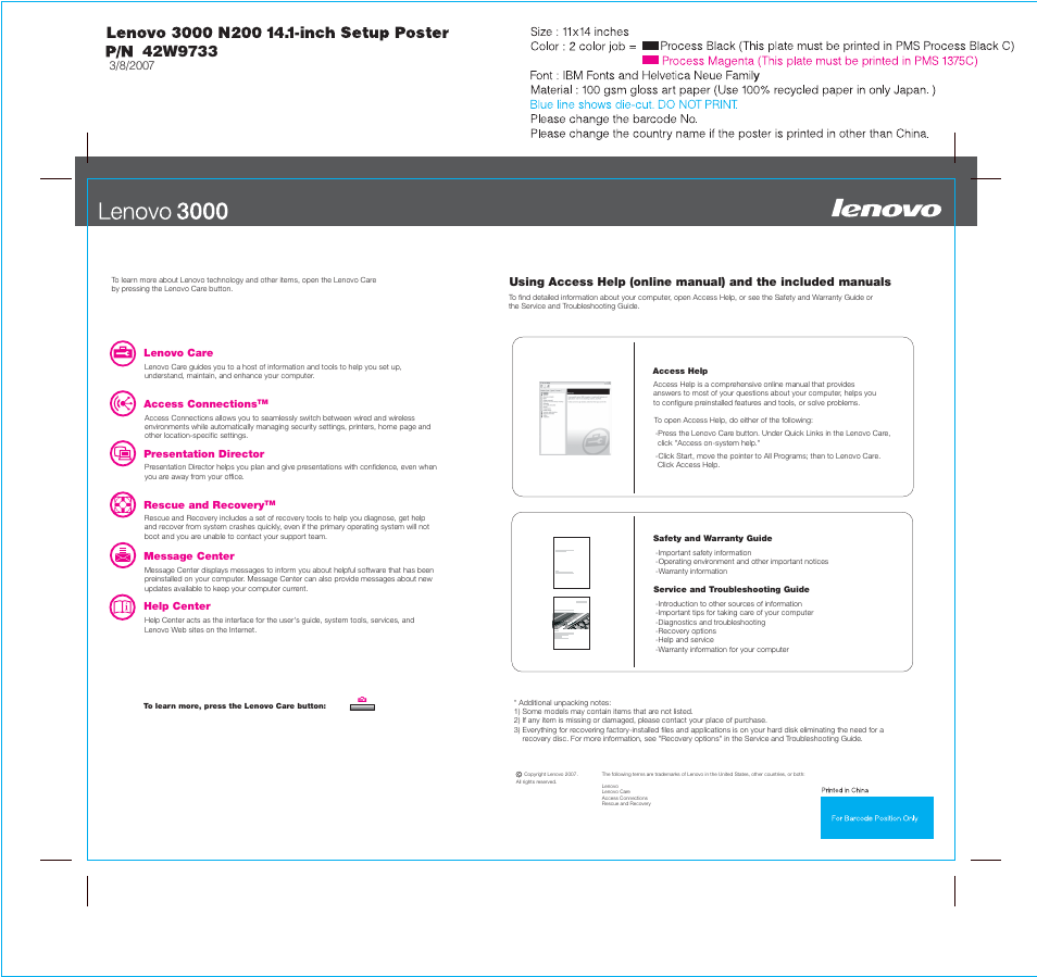 Lenovo 3000 N200 Notebook User Manual | Page 2 / 2