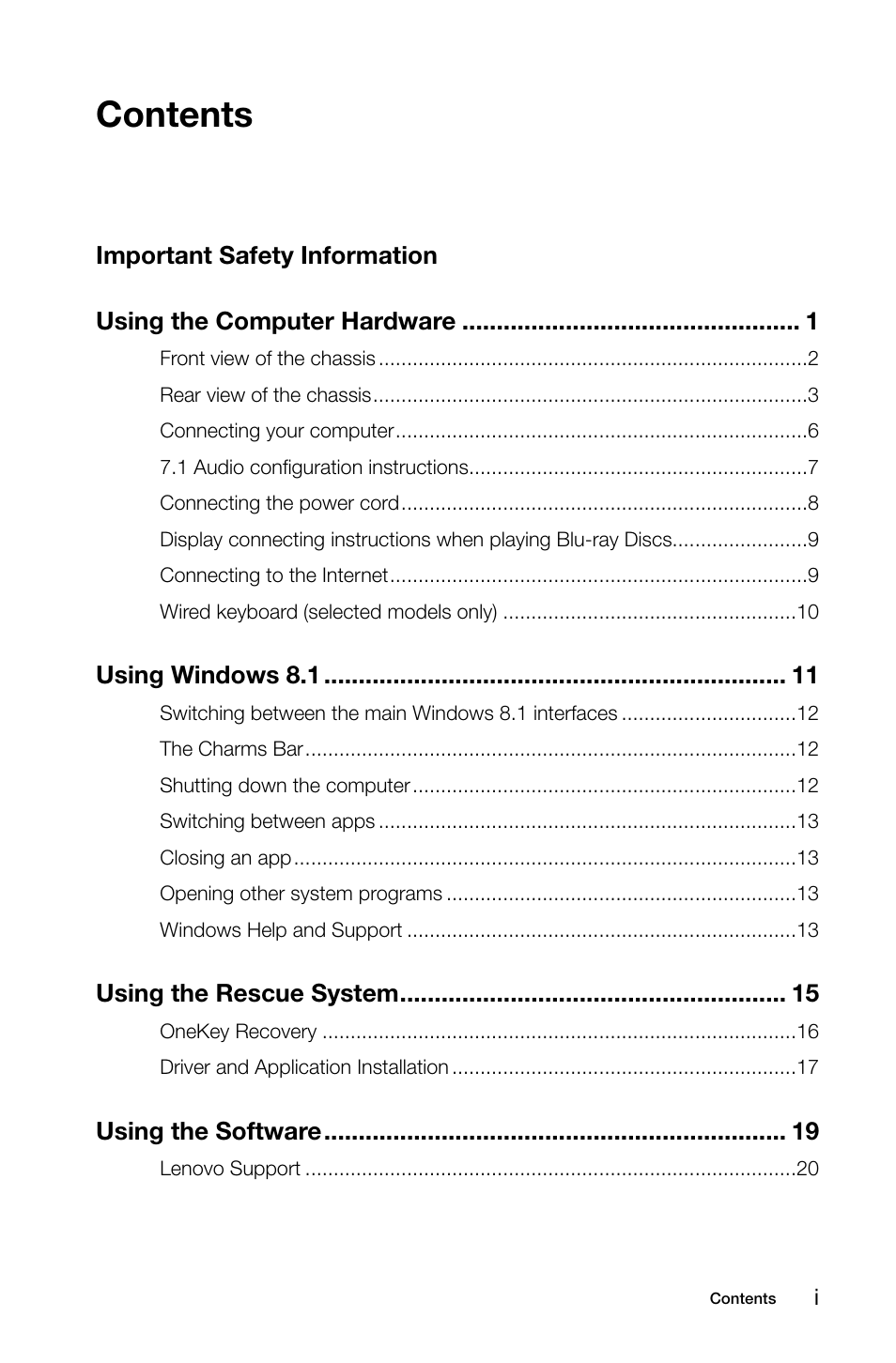 Lenovo Erazer X315 Desktop User Manual | Page 4 / 57