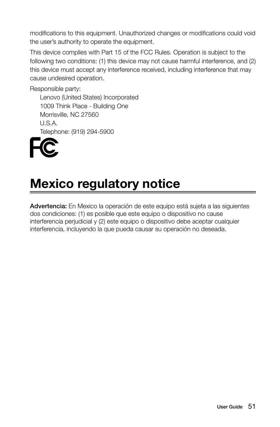 Mexico regulatory notice | Lenovo Erazer X315 Desktop User Manual | Page 56 / 57