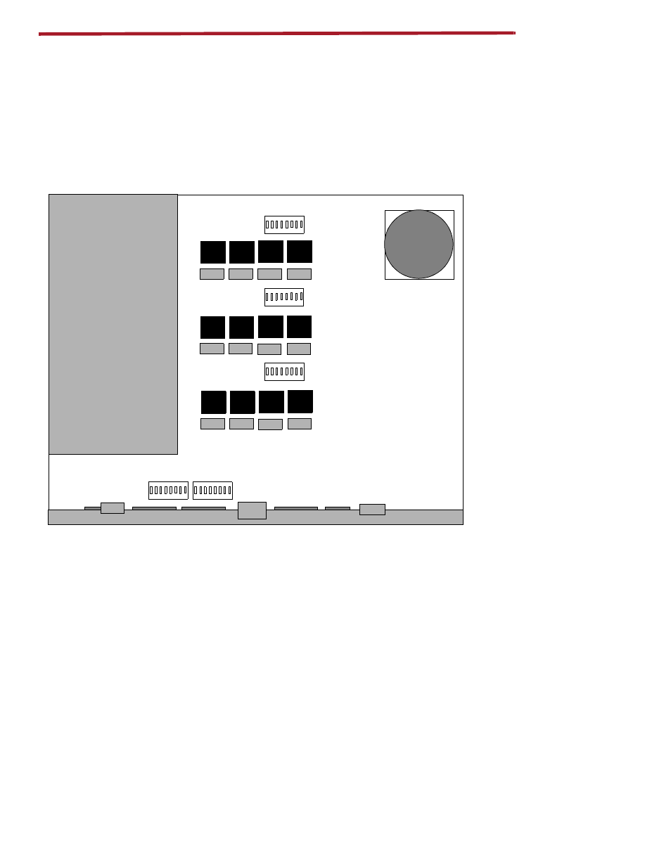 Internal layout, Front back fan, 12 fxs analog voice ports | ADC ICX-250 User Manual | Page 20 / 75