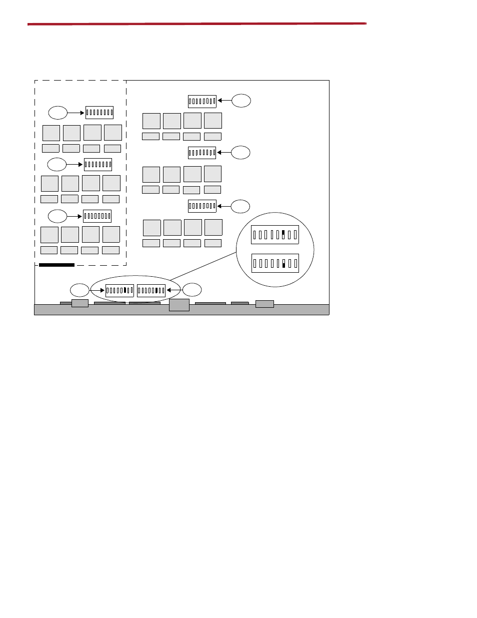 Fxs ports - trunk conditioning, Idle idle/busy, Dip switches - internal) | ADC ICX-250 User Manual | Page 33 / 75