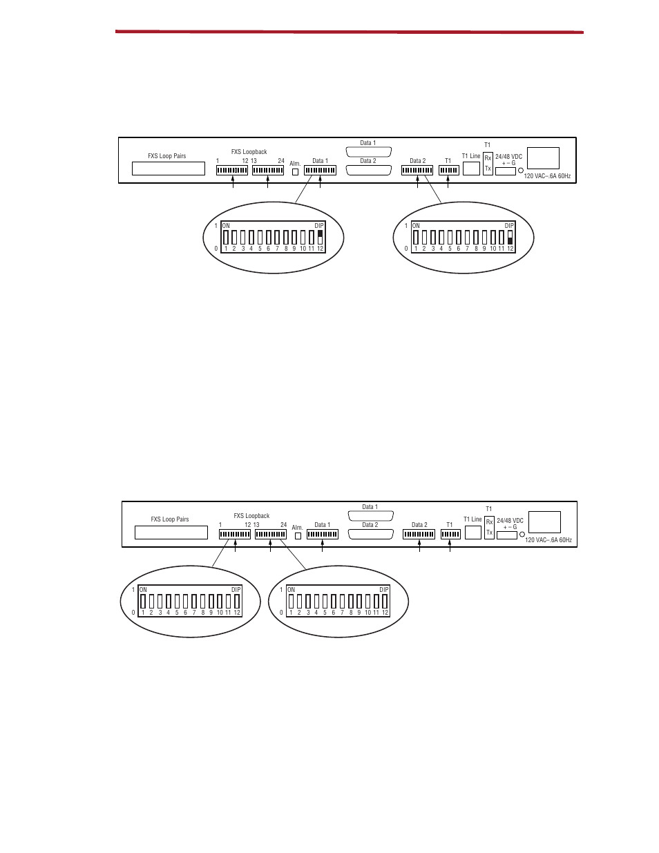 Data port 1 and 2 data rate, Icx-250 - rear panel | ADC ICX-250 User Manual | Page 44 / 75