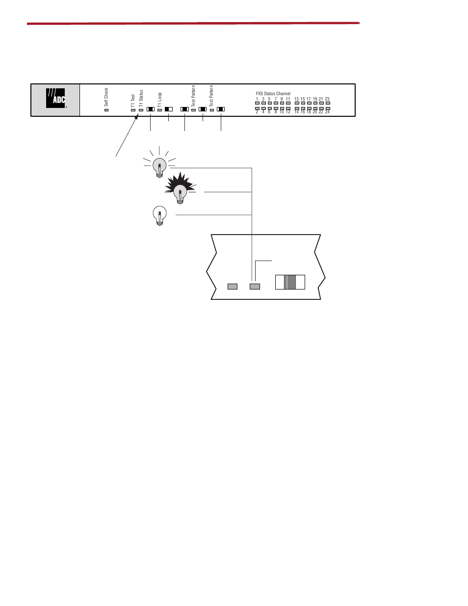 T1 interface - t1 loop, T1 status t1 loop net. off lcl | ADC ICX-250 User Manual | Page 67 / 75