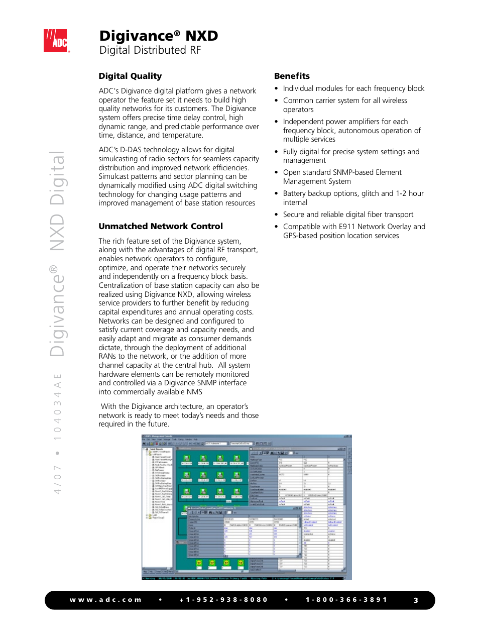 Dig iv an ce, Digivance | ADC Digivance NXD User Manual | Page 3 / 8