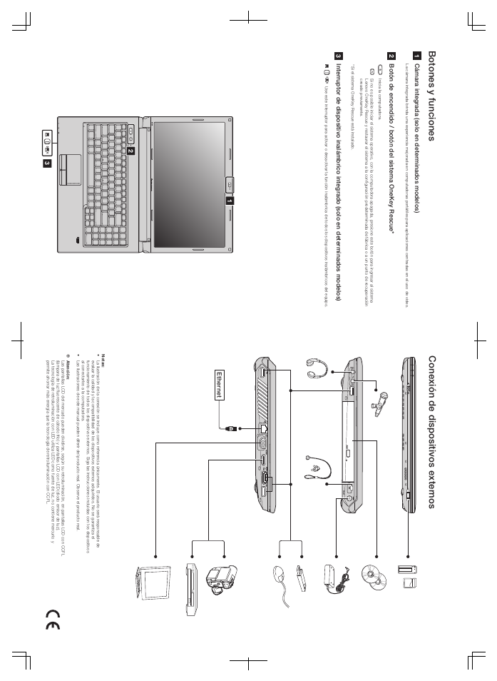 B560 sp sp back.pdf, Bo to ne s y fu nc io ne s | Lenovo B560 Notebook User Manual | Page 2 / 2