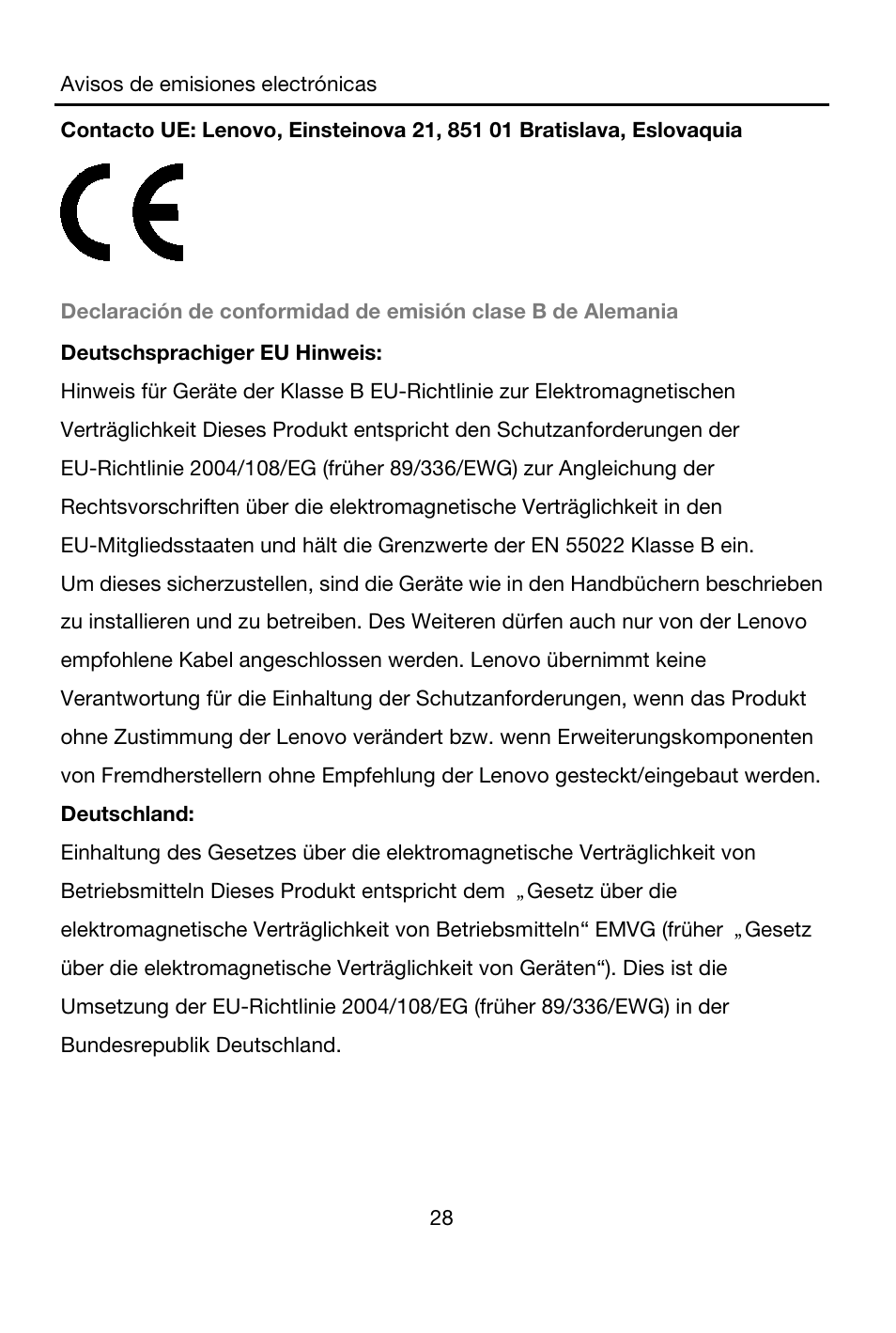Deutschsprachiger eu hinweis, Deutschland | Lenovo A7-40 Tablet User Manual | Page 29 / 61