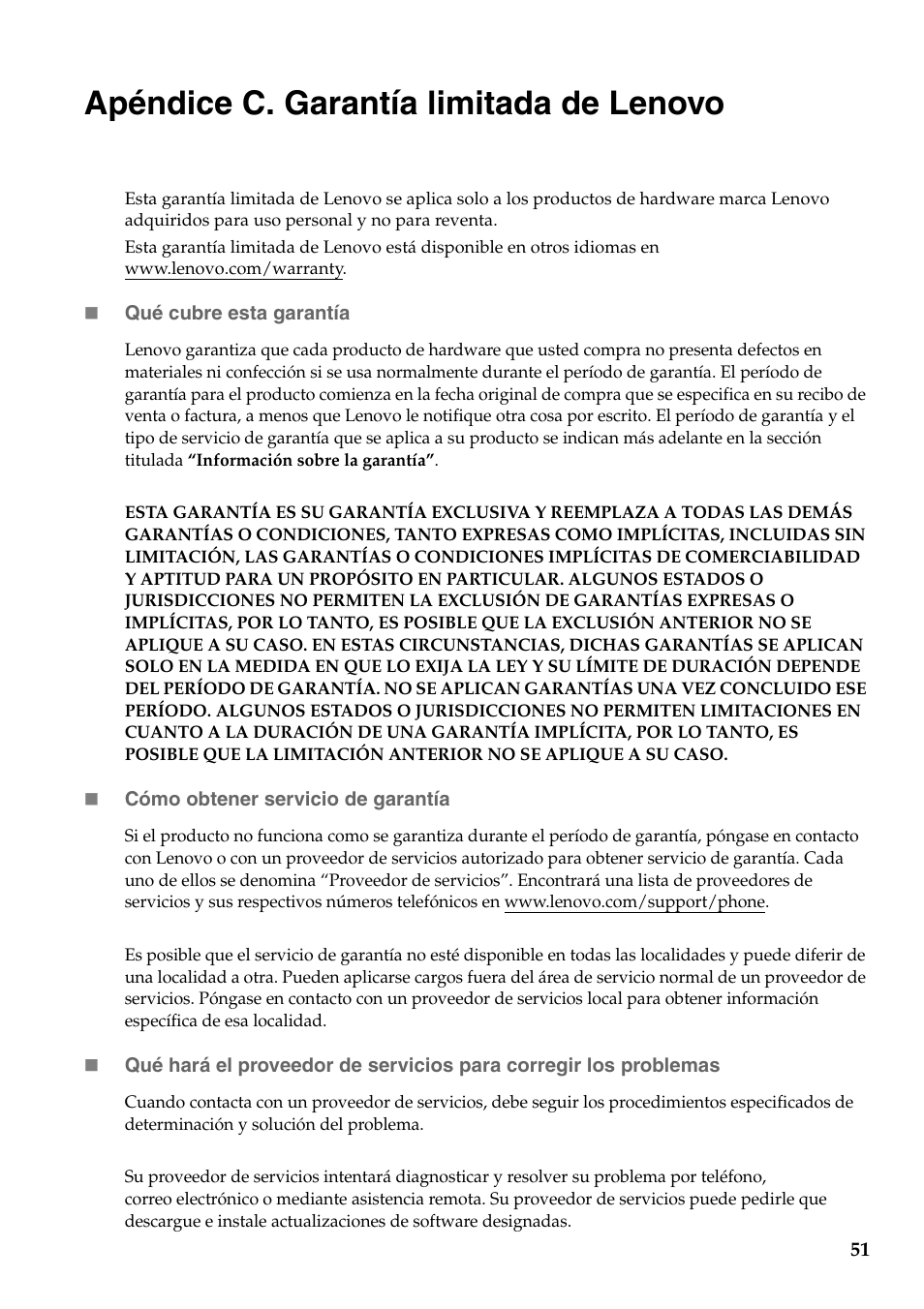 Apéndice c. garantía limitada de lenovo | Lenovo G560 Notebook User Manual | Page 59 / 134