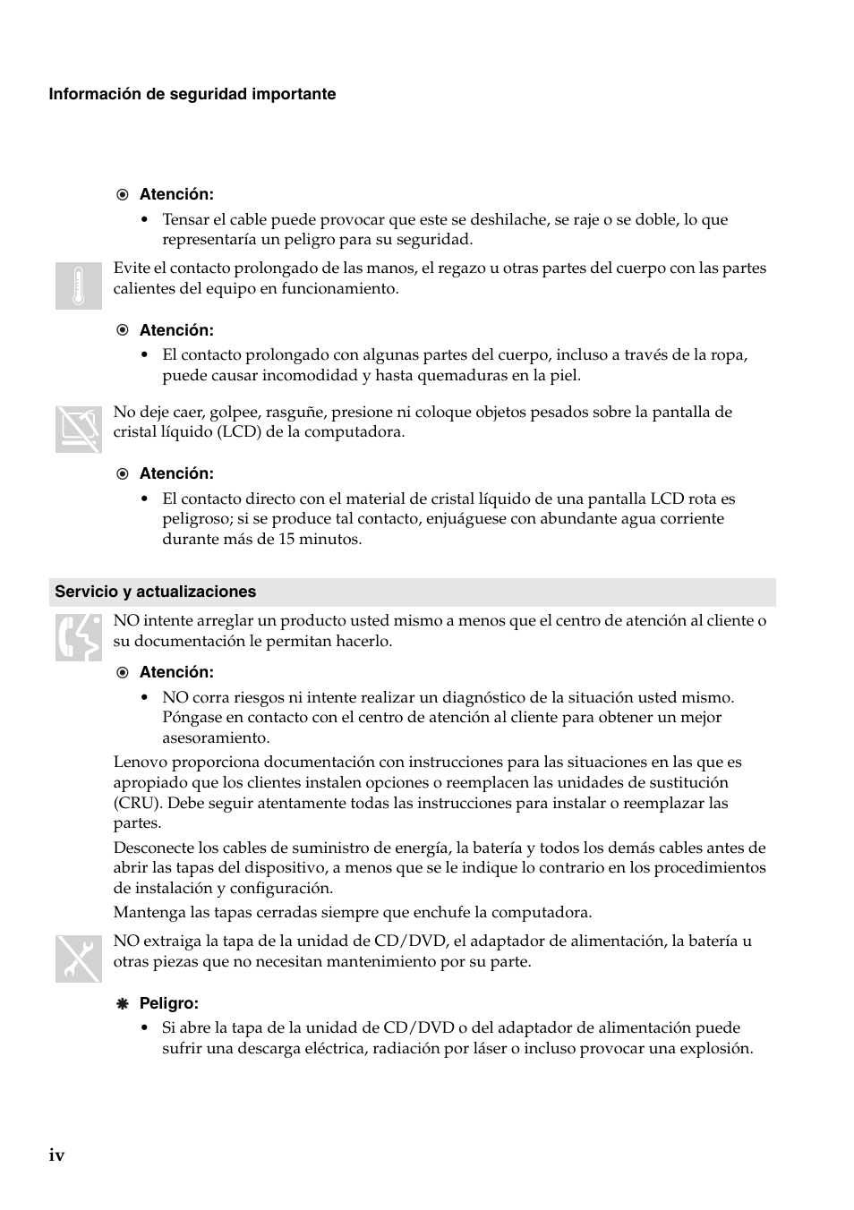 Lenovo G560 Notebook User Manual | Page 8 / 134