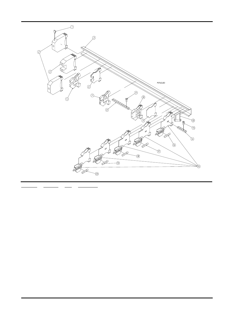 Main electrical panel rail #5 assembly | ADC AD-464 User Manual | Page 108 / 118