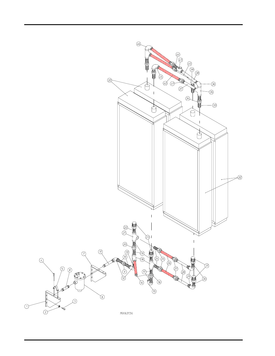 Steam coil piping assembly, For steam models only , 77 | ADC AD-464 User Manual | Page 78 / 118