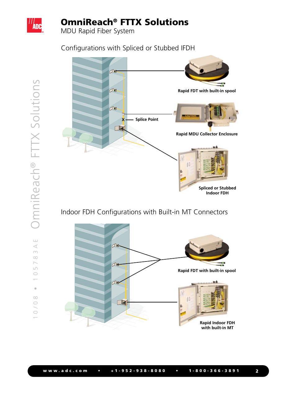 Omnireach, Fttx solutions | ADC OmniReach MDU Rapid Fiber System User Manual | Page 2 / 8