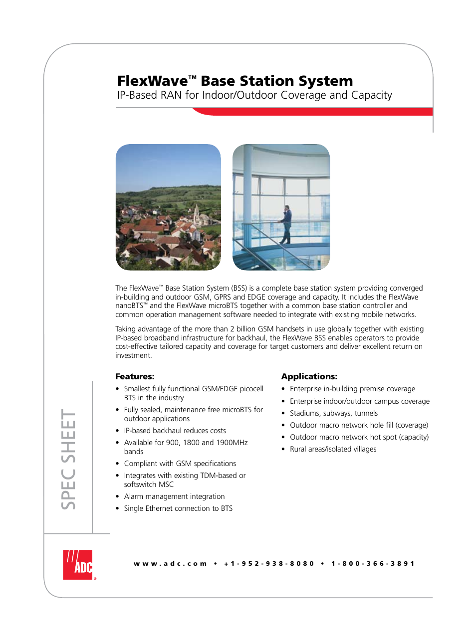 ADC Universal Radio Head FlexWave User Manual | 4 pages
