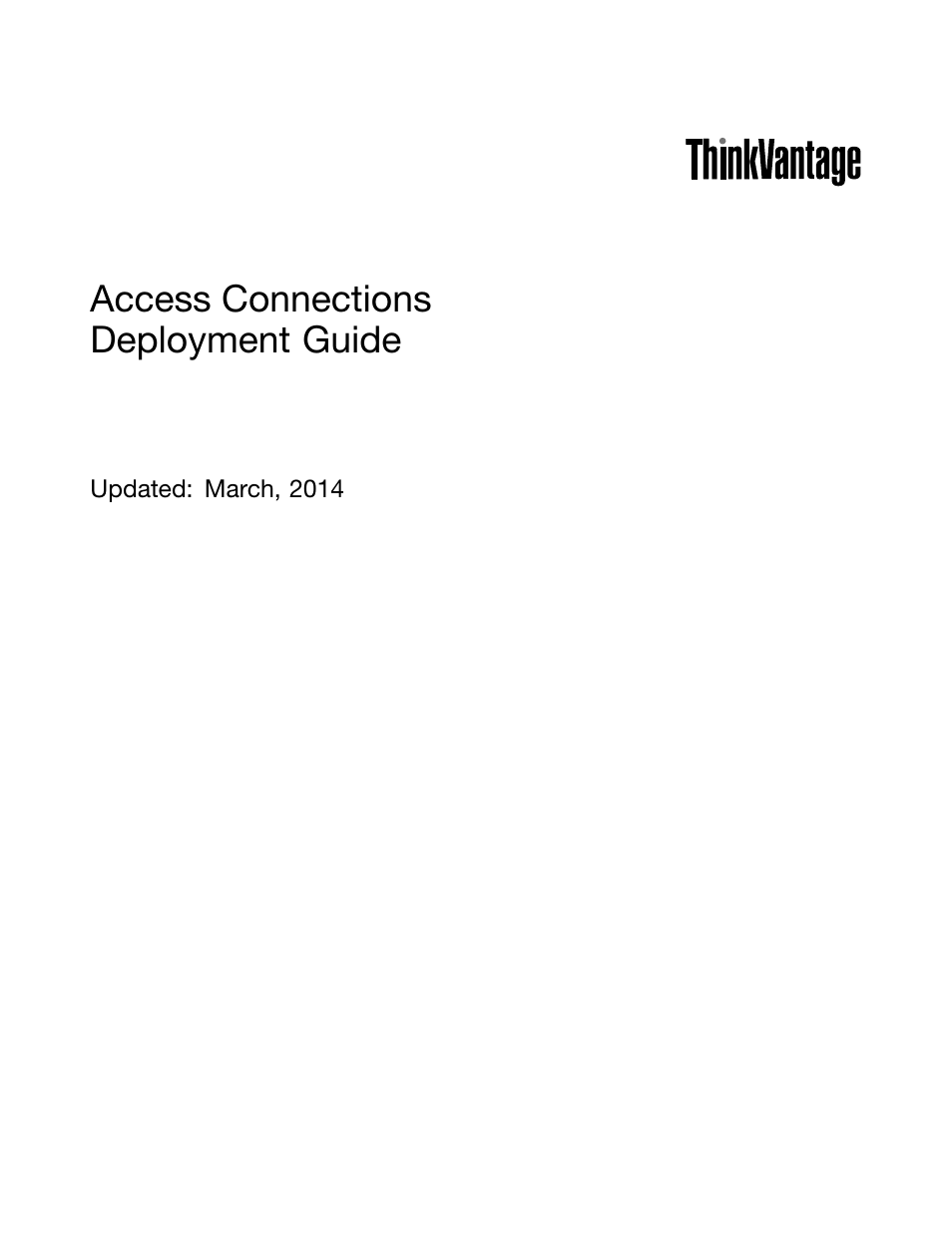 Lenovo ThinkVantage Access Connections User Manual | 42 pages