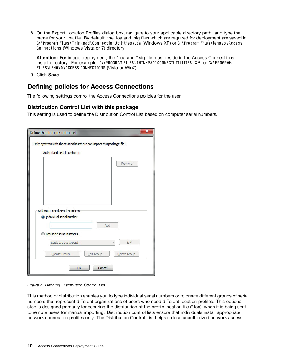 Defining policies for access connections | Lenovo ThinkVantage Access Connections User Manual | Page 14 / 42