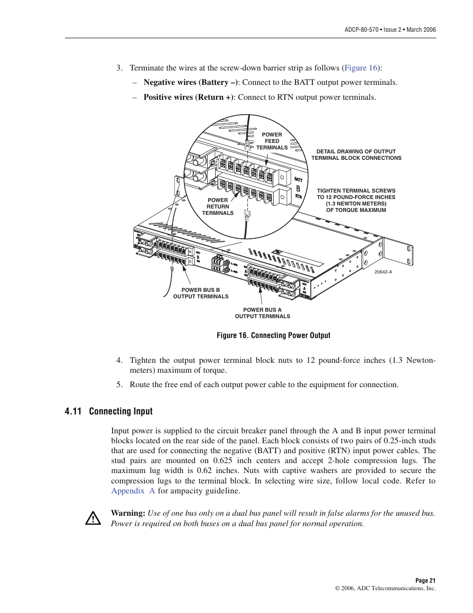 11 connecting input | ADC PowerWorx Circuit Breaker Panel With Reset Switch User Manual | Page 27 / 40