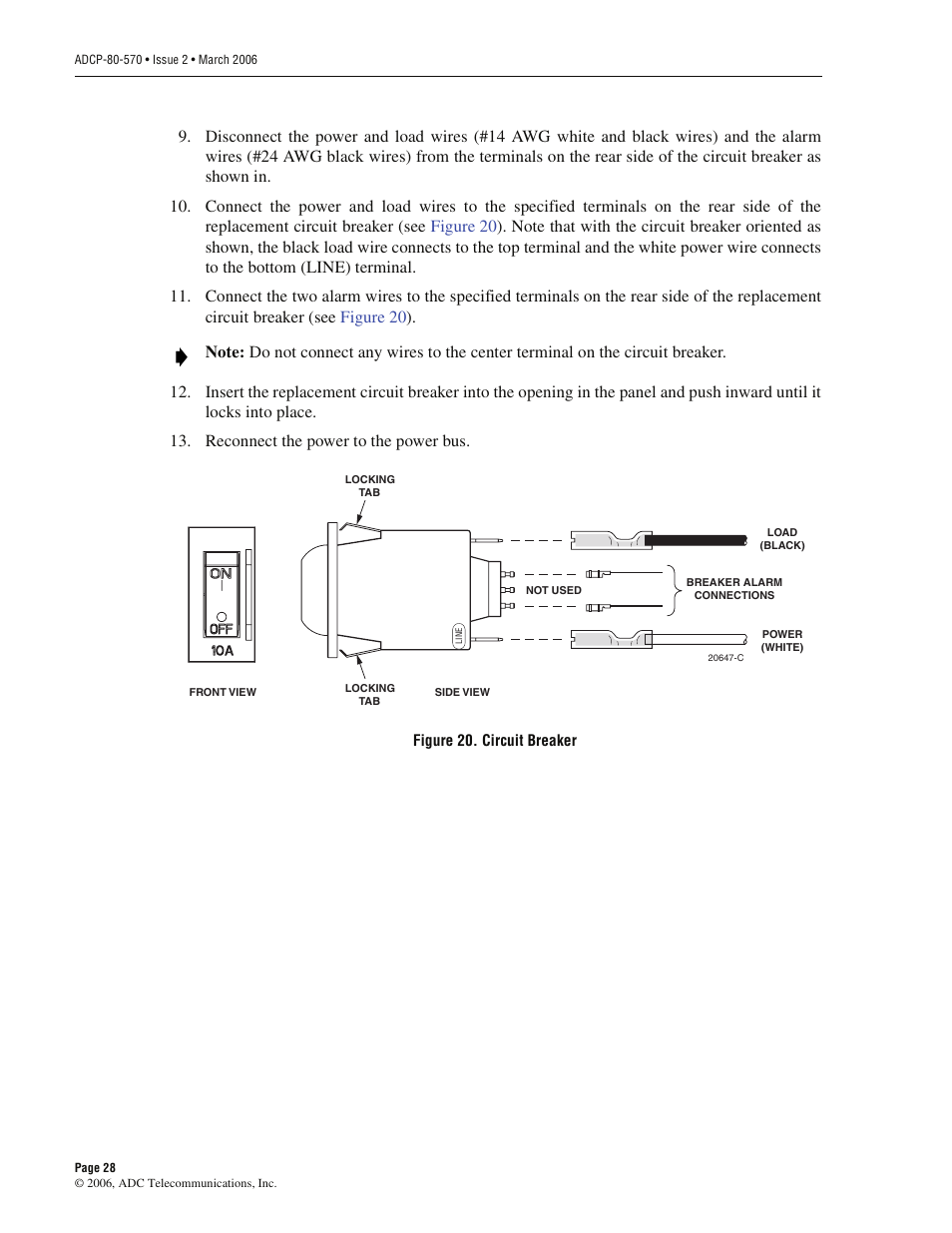 ADC PowerWorx Circuit Breaker Panel With Reset Switch User Manual | Page 34 / 40