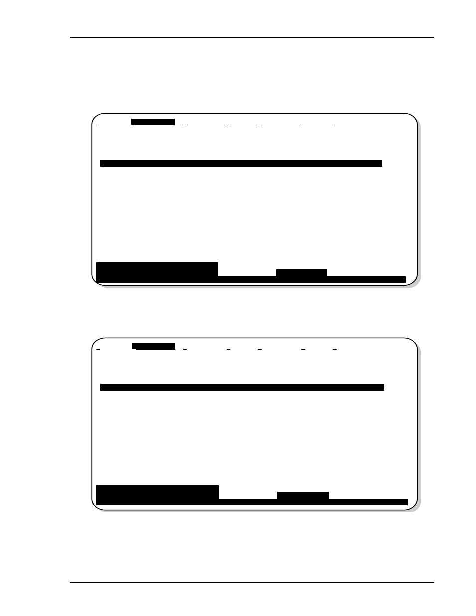 Alarm history at the ds1 interface, H2tu-c ds1 alarm history screen, H2tu-r ds1 alarm history screen | ADC H2TU-C-388 User Manual | Page 39 / 66