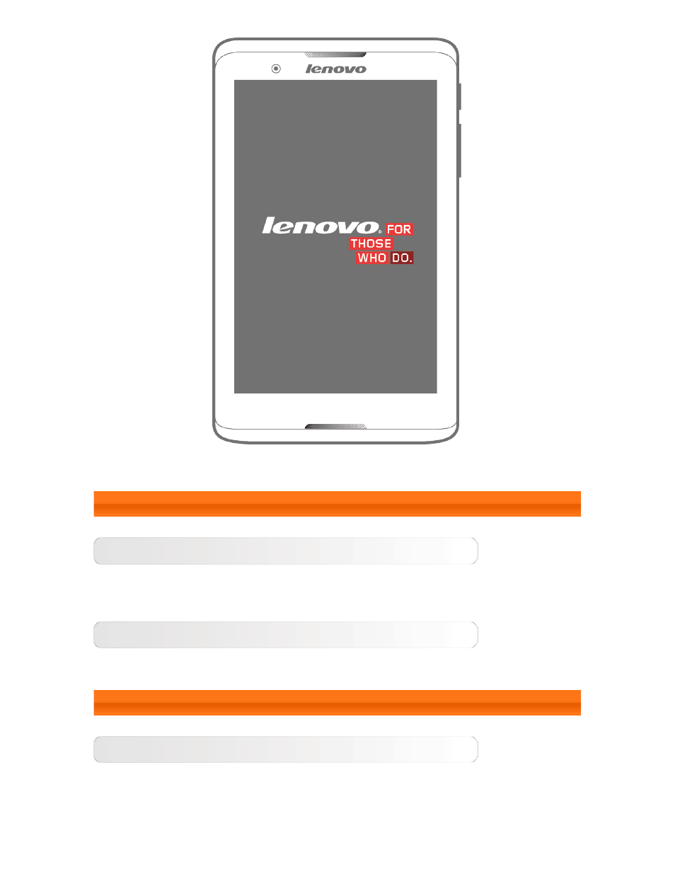 Appearance, Buttons, Turning on/off your tablet | Lenovo A7 30 Tablet User Manual | Page 3 / 30