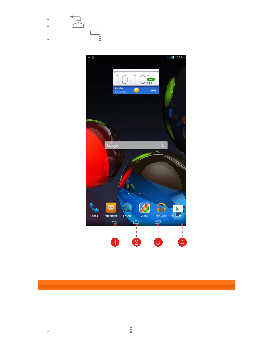 Home screen | Lenovo A7 30 Tablet User Manual | Page 6 / 30