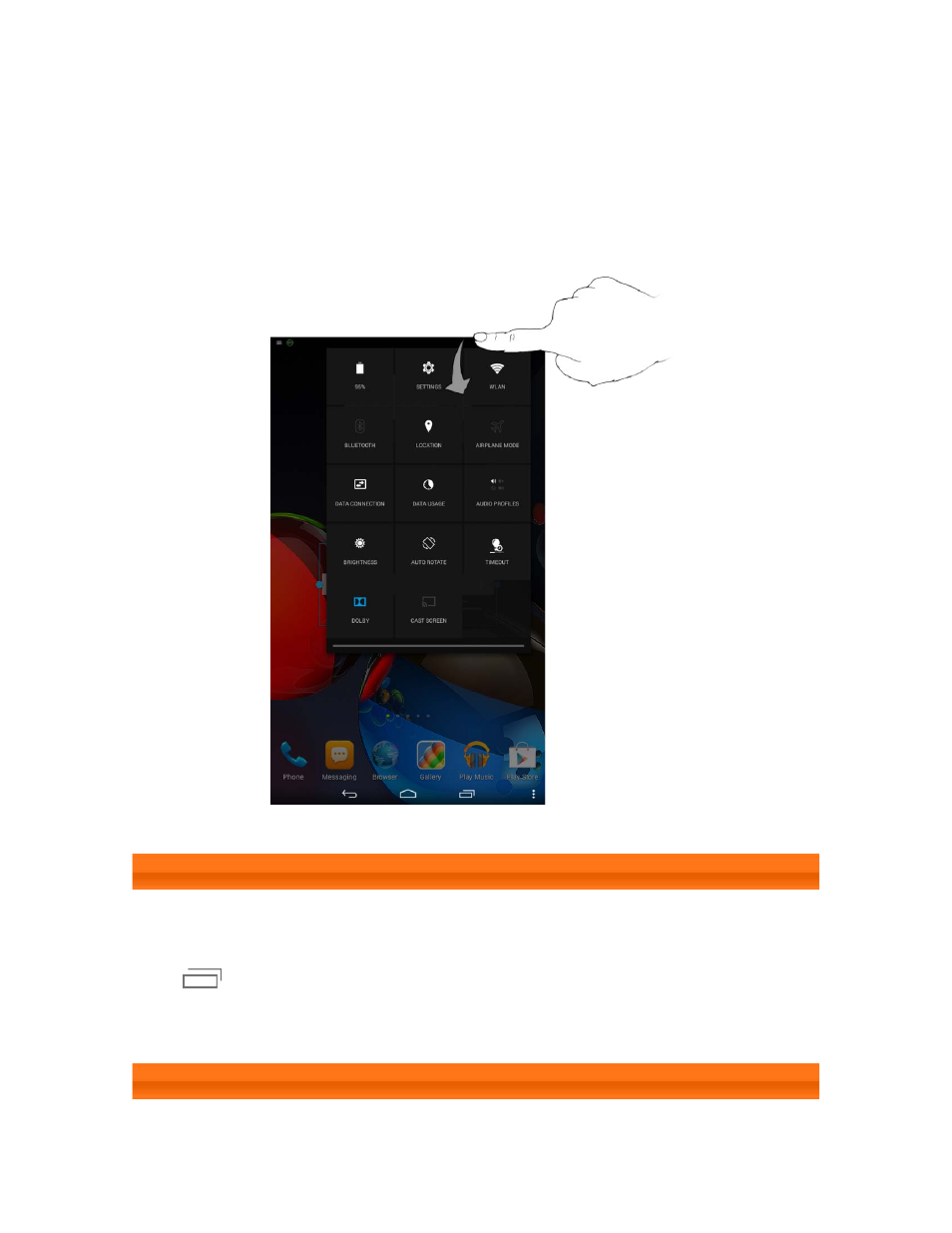 Recent apps, Applications management | Lenovo A7 30 Tablet User Manual | Page 8 / 30
