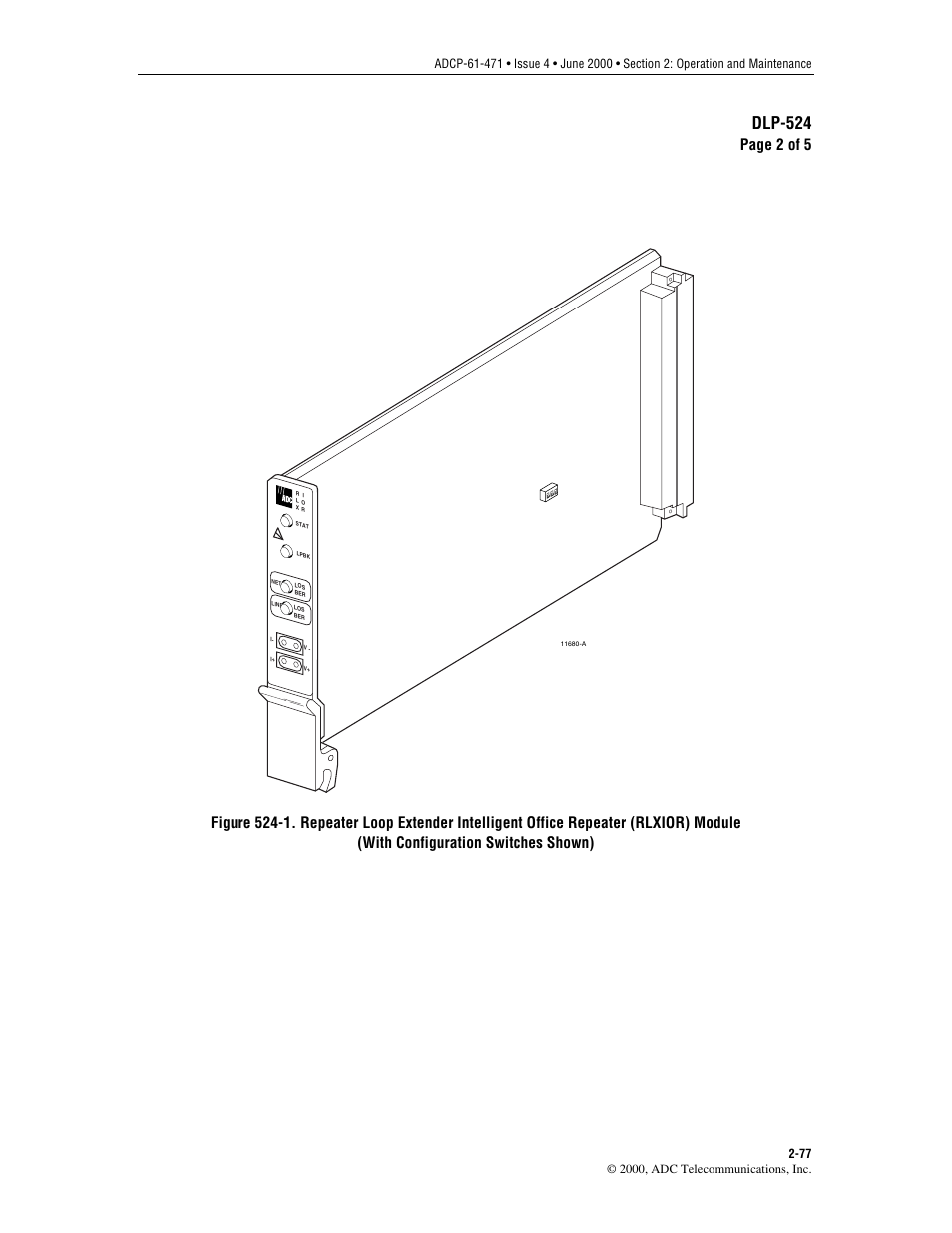 Material. see, Figure 524-1, Dlp-524 | Page 2 of 5 | ADC Soneplex Broadband System User Manual | Page 100 / 342